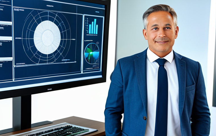 ** A professional architectural appraiser, in modest business attire, stands in a sophisticated modern office. They are interacting with a holographic display that projects complex architectural blueprints and real-time data analytics, showcasing a digital portfolio. The background features sleek computer monitors displaying market trends and property valuation models. The scene emphasizes innovation, expertise, and precision. fully clothed, appropriate attire, safe for work, appropriate content, perfect anatomy, correct proportions, natural pose, well-formed hands, proper finger count, natural body proportions, professional photography, high-quality, family-friendly.
**